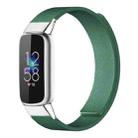 For Fitbit Luxe / Special Edition xDfind Litchi Texture Magnetic Silicone Watch Band(Dark Green) - 1