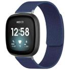 For Fitbit Versa 4/Versa3/Sense2/Sense xDfind Litchi Texture Magnetic Silicone Watch Band(Midnight Blue) - 1