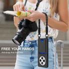 For Redmi 14C 4G / 14R 5G / A4 5G Integrated Card Bag Solid Color Liquid Silicone Phone Case Gen2 with Short Lanyard(Black) - 2