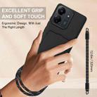 For Redmi 13C 4G / 13C 5G / 13R 5G Integrated Card Bag Solid Color Liquid Silicone Phone Case Gen2 with Short Lanyard(Black) - 3
