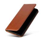 For Samsung Galaxy A56 5G Fierre Shann PU Genuine Leather Texture Phone Case(Brown) - 2