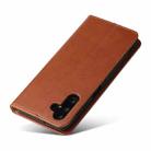 For Samsung Galaxy A56 5G Fierre Shann PU Genuine Leather Texture Phone Case(Brown) - 3