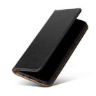 For Samsung Galaxy A56 5G Fierre Shann PU Genuine Leather Texture Phone Case(Black) - 2