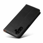For Samsung Galaxy A56 5G Fierre Shann PU Genuine Leather Texture Phone Case(Black) - 3