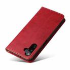 For Samsung Galaxy A56 5G Fierre Shann PU Genuine Leather Texture Phone Case(Red) - 3