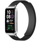 For Huawei Band 10 / 9 / 8 xDfind Litchi Texture Magnetic Silicone Watch Band(Black) - 1