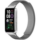 For Huawei Band 10 / 9 / 8 xDfind Litchi Texture Magnetic Silicone Watch Band(Grey) - 1