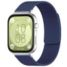 For Huawei Watch Fit4 / Fit4 Pro / Fit3 xDfind Litchi Texture Magnetic Silicone Watch Band(Midnight Blue) - 1