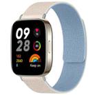 For Redmi Watch 3 xDfind Litchi Texture Magnetic Silicone Watch Band(White Blue) - 1