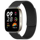For Redmi Watch 3 xDfind Litchi Texture Magnetic Silicone Watch Band(Black) - 1