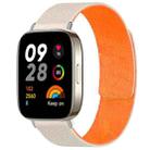 For Redmi Watch 3 xDfind Litchi Texture Magnetic Silicone Watch Band(Starlight Orange) - 1