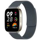 For Redmi Watch 3 xDfind Litchi Texture Magnetic Silicone Watch Band(Grey) - 1