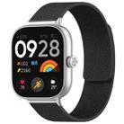 For Xiaomi Smart Band 9 Pro/8 Pro/Redmi Watch 5/4 xDfind Litchi Texture Magnetic Silicone Watch Band(Black) - 1