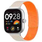 For Xiaomi Smart Band 9 Pro/8 Pro/Redmi Watch 5/4 xDfind Litchi Texture Magnetic Silicone Watch Band(Starlight Orange) - 1