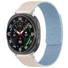 For Samsung Galaxy Watch Ultra/Ultra 2025 xDfind Litchi Texture Magnetic Silicone Watch Band(White Blue) - 1