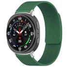 For Samsung Galaxy Watch Ultra/Ultra 2025 xDfind Litchi Texture Magnetic Silicone Watch Band(Dark Green) - 1