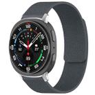 For Samsung Galaxy Watch Ultra/Ultra 2025 xDfind Litchi Texture Magnetic Silicone Watch Band(Grey) - 1