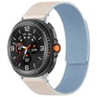 For Samsung Galaxy Watch8 / 8 Classic xDfind Litchi Texture Magnetic Silicone Watch Band(White Blue) - 1