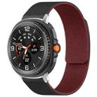 For Samsung Galaxy Watch8 / 8 Classic xDfind Litchi Texture Magnetic Silicone Watch Band(Black Red) - 1