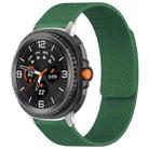 For Samsung Galaxy Watch8 / 8 Classic xDfind Litchi Texture Magnetic Silicone Watch Band(Dark Green) - 1