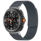 For Samsung Galaxy Watch8 / 8 Classic xDfind Litchi Texture Magnetic Silicone Watch Band(Grey) - 1