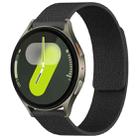 For Samsung Galaxy Watch 7 / 6 / 5 / FE xDfind Litchi Texture Magnetic Silicone Watch Band(Black) - 1