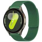 For Samsung Galaxy Watch 7 / 6 / 5 / FE xDfind Litchi Texture Magnetic Silicone Watch Band(Dark Green) - 1