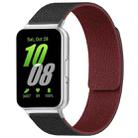 For Samsung Galaxy Fit3 SM-R390 xDfind Litchi Texture Magnetic Silicone Watch Band(Black Red) - 1
