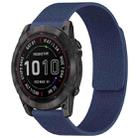 For Garmin Fenix 8/7X/6X/5X 26mm xDfind Litchi Texture Magnetic Silicone Watch Band(Midnight Blue) - 1