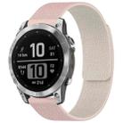 For Garmin Fenix 8/7/6/5 22mm xDfind Litchi Texture Magnetic Silicone Watch Band(Pink Sstarlight) - 1