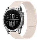 For Garmin Fenix 8/7/6/5 22mm xDfind Litchi Texture Magnetic Silicone Watch Band(Starlight) - 1