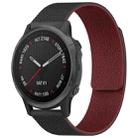 For Garmin Fenix 8/7S/6S/5S 20mm xDfind Litchi Texture Magnetic Silicone Watch Band(Black Red) - 1