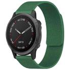 For Garmin Fenix 8/7S/6S/5S 20mm xDfind Litchi Texture Magnetic Silicone Watch Band(Dark Green) - 1