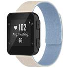 For Garmin Forerunner 35/30/35J 20mm xDfind Litchi Texture Magnetic Silicone Watch Band(White Blue) - 1