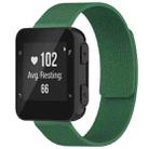 For Garmin Forerunner 35/30/35J 20mm xDfind Litchi Texture Magnetic Silicone Watch Band(Dark Green) - 1