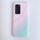 For Huawei P40 Pro / P40 Pro+ Frosted Marble Pattern Soft TPU Protective Case(Pink Green) - 2