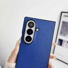 For Samsung Galaxy Z Fold7 5G Morandi Solid Color Leather Texture Phone Case(Light Red) - 2