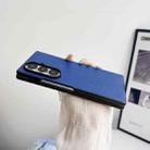 For Samsung Galaxy Z Fold7 5G Morandi Solid Color Leather Texture Phone Case(Light Blue) - 3