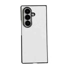 For Samsung Galaxy Z Fold7 5G Morandi Solid Color Leather Texture Phone Case(White) - 1