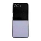 For Samsung Galaxy Z Flip7 5G Morandi Solid Color Leather Texture Phone Case(Purple) - 1