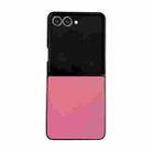 For Samsung Galaxy Z Flip7 5G Morandi Solid Color Leather Texture Phone Case(Light Red) - 1