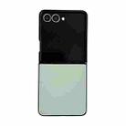 For Samsung Galaxy Z Flip7 5G Morandi Solid Color Leather Texture Phone Case(Light Green) - 1
