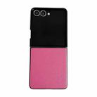 For Samsung Galaxy Z Flip7 5G Morandi Solid Color Leather Texture Phone Case(Rose Red) - 1