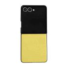 For Samsung Galaxy Z Flip7 5G Morandi Solid Color Leather Texture Phone Case(Yellow) - 1