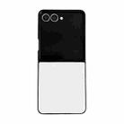 For Samsung Galaxy Z Flip7 5G Morandi Solid Color Leather Texture Phone Case(White) - 1