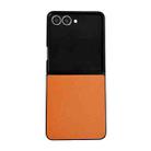 For Samsung Galaxy Z Flip7 5G Morandi Solid Color Leather Texture Phone Case(Orange) - 1