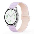 20mm xDfind Reverse Buckle Tri-beads Magnetic Silicone Watch Band(Light Purple Pink Sand) - 1