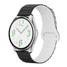 20mm xDfind Reverse Buckle Tri-beads Magnetic Silicone Watch Band(Black White) - 1