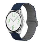 22mm xDfind Reverse Buckle Tri-beads Magnetic Silicone Watch Band(Indigo Gray) - 1