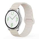 22mm xDfind Reverse Buckle Tri-beads Magnetic Silicone Watch Band(Antique White Starlight) - 1
